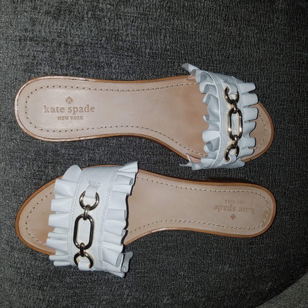 Kate Spade summer ready white sandals